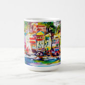 Amalfi Küste Italien Originelle Kunst Wasserfarben Kaffeetasse (Mittel)
