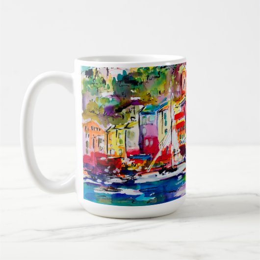 Amalfi Küste Italien Originelle Kunst Wasserfarben Kaffeetasse (Links)