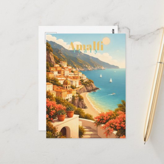 Amalfi-Küste Italien Postkarte (Vorderseite/Rückseite Beispiel)