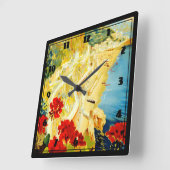 Amalfi-Küste, Italien Quadratische Wanduhr (Winkel)