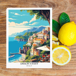 Amalfi-Küste Italien Reise Retro Postkarte