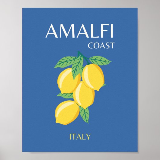 Amalfi Küste, Italien, Reisemöglichkeiten, Retro, Poster (Vorne)