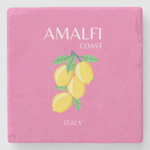 Amalfi Küste, Italien, Reisemöglichkeiten, Rosa, P Steinuntersetzer