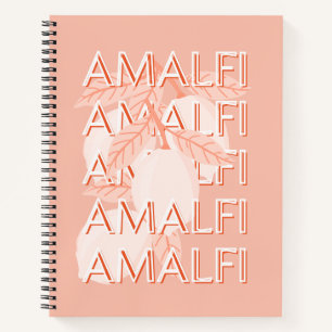 Amalfi Küste, Italien Reisen Kunst, Preppy, Minima Notizblock