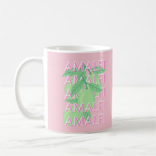 Amalfi Küste, Italien Reisen Kunst, Rosa Kaffeetasse