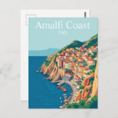 Amalfi Küste, Italien Reisen Mittelmeer Postkarte (Vorne/Hinten)