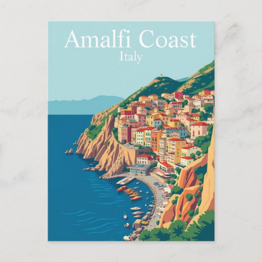 Amalfi Küste, Italien Reisen Mittelmeer Postkarte (Vorderseite)