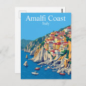 Amalfi Küste, Italien Reisen Mittelmeer Postkarte (Vorne/Hinten)