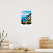 Amalfi Küste Italien Reisen Print Poster (Küche)