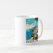 Amalfi Küste Italien Reisen Retro Kaffeetasse (VorderseiteRechts)