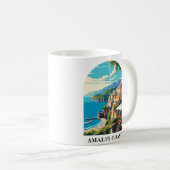 Amalfi Küste Italien Reisen Retro Kaffeetasse (VorderseiteRechts)
