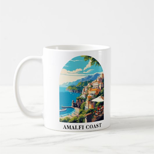 Amalfi Küste Italien Reisen Retro Kaffeetasse (Links)