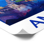 Amalfi Küste Italien Retro-Poster Poster (Ecke)