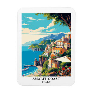 Amalfi-Küste Italien Retro-Reisesouvenir  Magnet