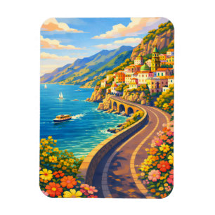 Amalfi-Küste Italien Riviera Vintage Reise Magnet