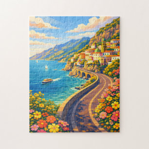 Amalfi-Küste Italien Riviera Vintage-Reisepuzzle Puzzle