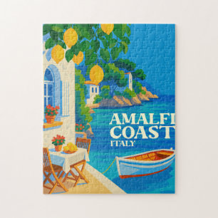 Amalfi-Küste Italien Vintage Mittelmeer-Puzzle Puzzle