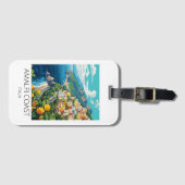 Amalfi Küste Italien Vintage Reise Gepäckanhänger (Vorderseite (Horizontal))