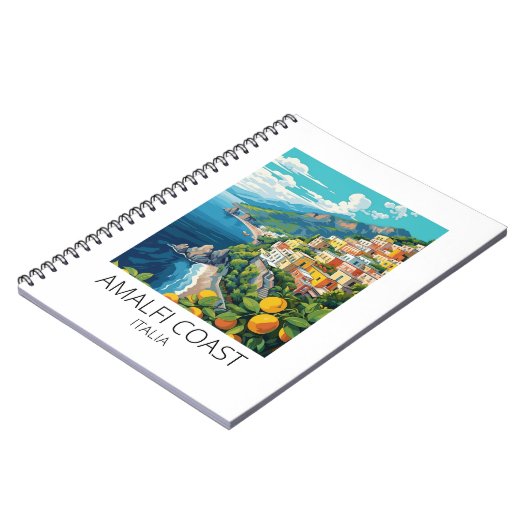 Amalfi Küste Italien Vintage Reise Notizblock (Linke Seite)