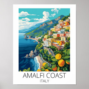 Amalfi-Küste Italien Vintage-Reise Poster
