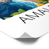 Amalfi Küste Italien Vintage Reise Poster (Ecke)