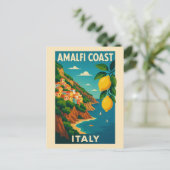 Amalfi Küste Italien Vintage Reise Postkarte (Stehend Vorderseite)
