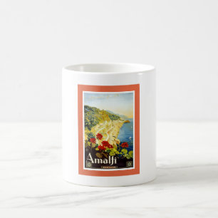 Amalfi-Küste, Italien Vintage-Reise-Werbung Kaffeetasse