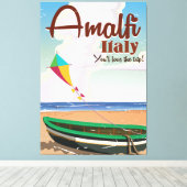 Amalfi Küste Italien Vintage Reiseplakat Druck Leinwanddruck (Insitu (Holzboden))