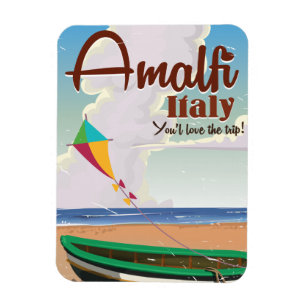 Amalfi Küste Italien Vintage Reiseplakat Druck Magnet