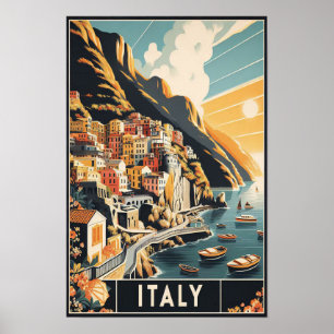 Amalfi-Küste Italien Vintage-Reiseposter Poster