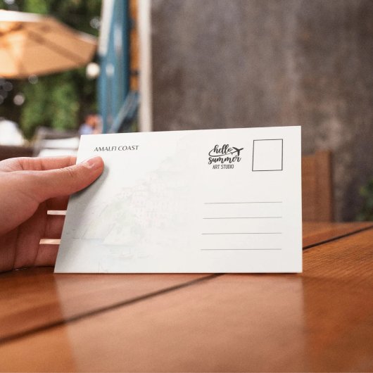 Amalfi Küste Italien Wasserfarben Postkarte