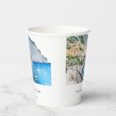 Amalfi Küste Italien Wasserfarbenwelt Hochzeit Pappbecher (Rechts)