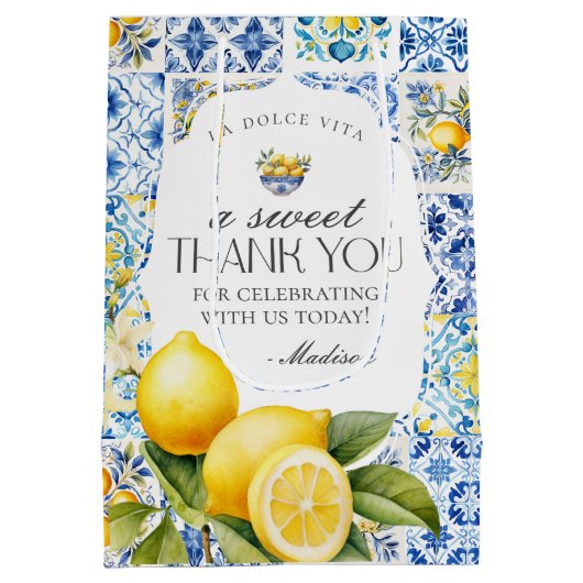 Amalfi Küste Italienisch Toskana Küste Mittlere Geschenktüte (Rückseite)