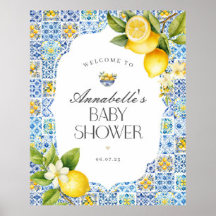 Amalfi Küste Italienische Babydusche Begrüßungszei Poster
