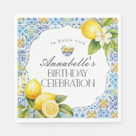 Amalfi Küste Italienische Geburtstagsparty Tischde Serviette