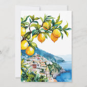 Amalfi Küste Italienische Hochzeit Einladung (Rückseite)