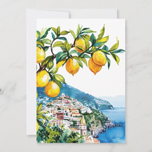 Amalfi Küste Italienische Hochzeit Einladung (Rückseite)