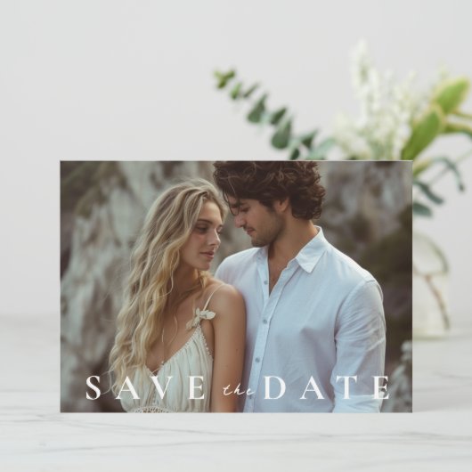 Amalfi Küste Italienische Hochzeit Save The Date (Stehend Vorderseite)