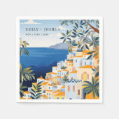 Amalfi Küste Italienische Hochzeit Serviette (Vorderseite)