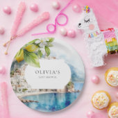 Amalfi Küste Italienischer Lemon Mittelmeer Party Pappteller (Party)