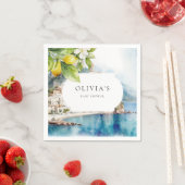 Amalfi Küste Italienischer Lemon Mittelmeer Party Serviette (Beispiel)