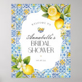 Amalfi Küste Italienisches Brautparty Begrüßungsze Poster (Vorne)