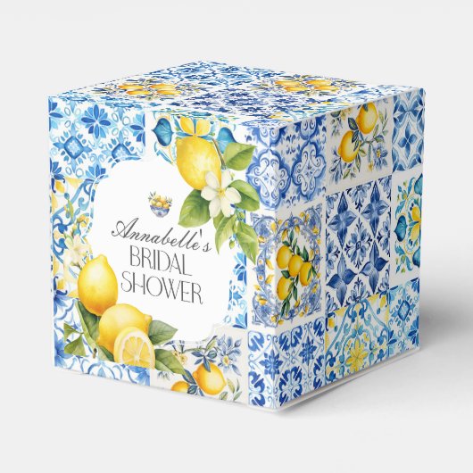 Amalfi Küste Italienisches Brautparty Dessert Favo Geschenkschachtel (Rückseite)