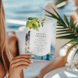 Amalfi Küste Italienisches Lemon Brautparty Einladung