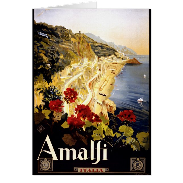 Amalfi Küste Italienisches Reiseplakat 1910 - 1920 (Vorne)
