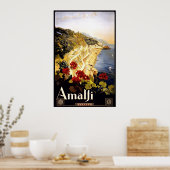 Amalfi Küste Italienisches Reiseplakat 1910 - 1920 Poster (Küche)