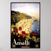 Amalfi Küste Italienisches Reiseplakat 1910 - 1920 Poster (Vorne)
