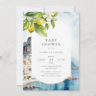 Amalfi Küste ItalienischLemon Babydusche Einladung