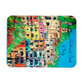 Amalfi Küste Italiens Farbenfrohe zeitgenössische Magnet (Horizontal)