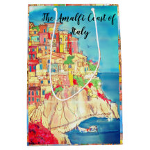 Amalfi Küste Italiens Geschenktasche von Künstler